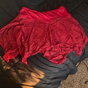 Red Hot kiss mini skirt size large